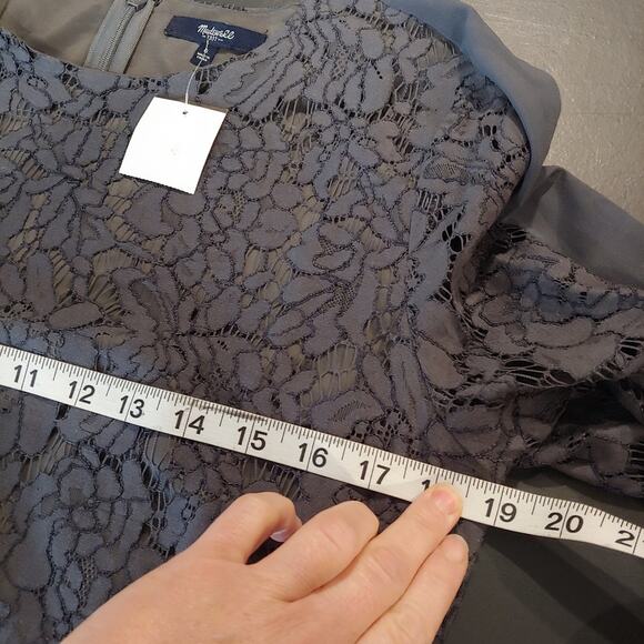 Madewell NWT Lace Long-Sleeve Shift Dress Size 6 - Picture 7 of 11